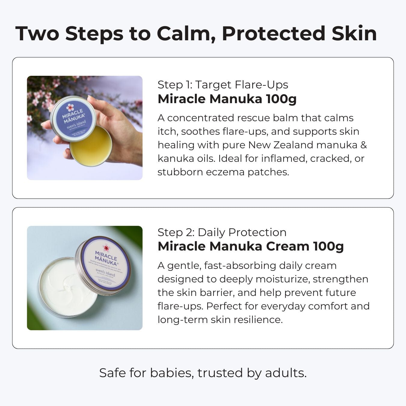 Sven's Island BODY Eczema BOGO: Cream 100g + Balm 100g