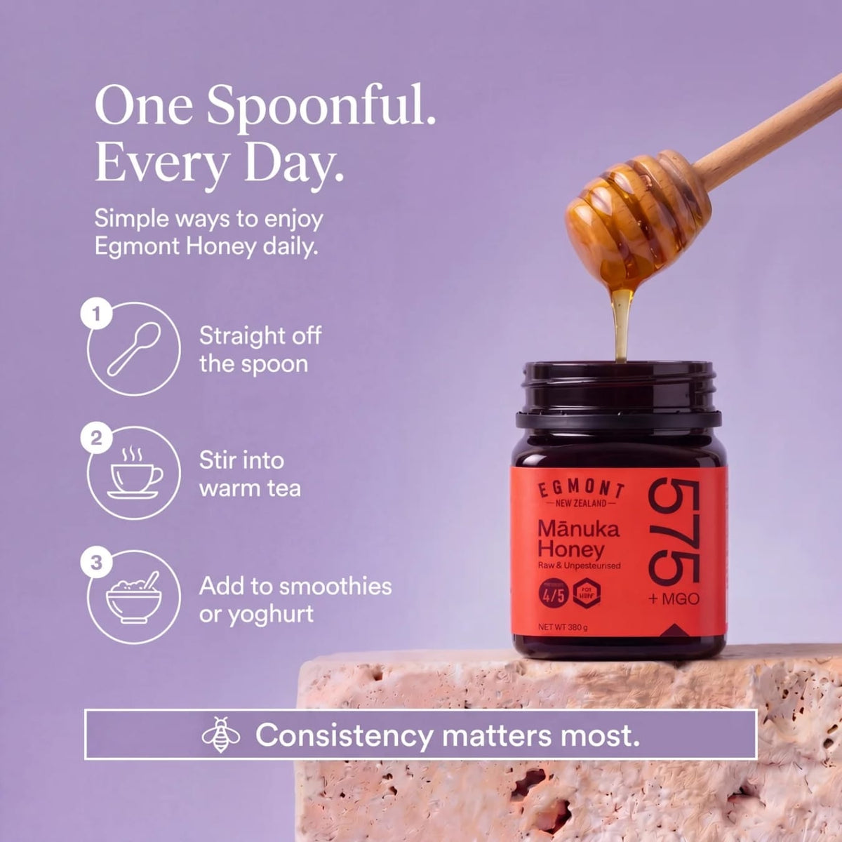 Svens Island Australia Egmont Honey MGO 575+ — Gut & Immune Support Honey